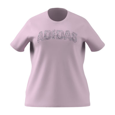 adidas Womens Plus Crew Neck Short Sleeve Active T-Shirt