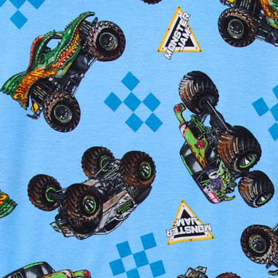 Boys Monster Jam Crew Neck Short Sleeve 2-pc. Pajama Sets