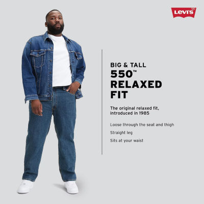 Levi's Big and Tall Mens 550 Tapered Leg Relaxed Fit Jeans