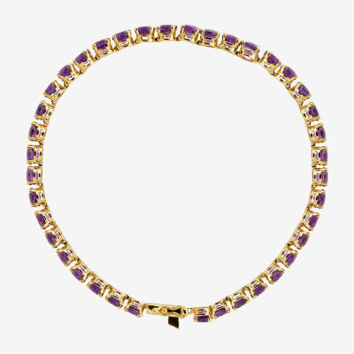 Limited Quantities! Womens Genuine Purple Amethyst 14K Gold 7 Inch Tennis Bracelet