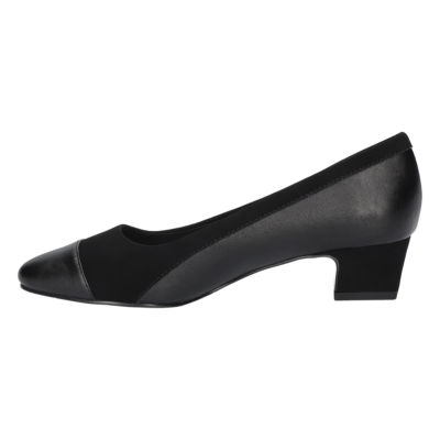 Easy Street Womens Dottie Closed Toe Block Heel Pumps