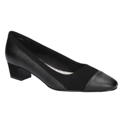 Easy Street Womens Dottie Closed Toe Block Heel Pumps