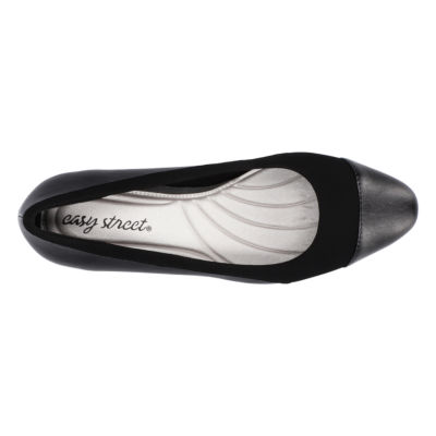 Easy Street Womens Dottie Closed Toe Block Heel Pumps