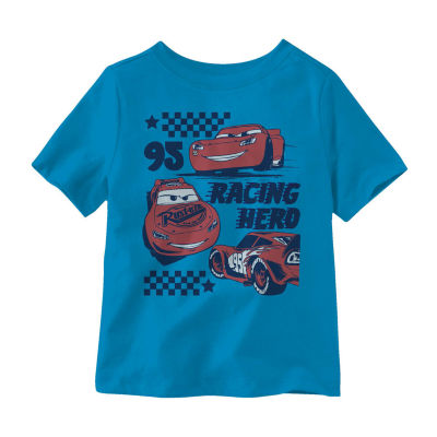  Disney Cars Lightning McQueen Boys' Short Sleeve T