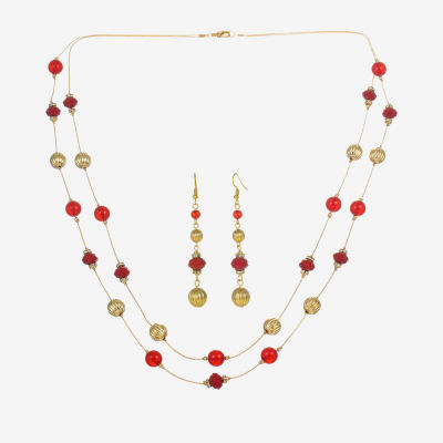 Mixit Beaded Necklace & Drop Earring 3-pc. Jewelry Set