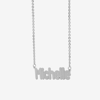 Womens Sterling Silver Name Necklace