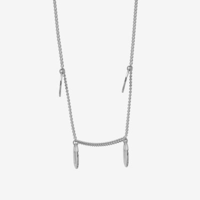 Womens Sterling Silver Inch Name Necklace