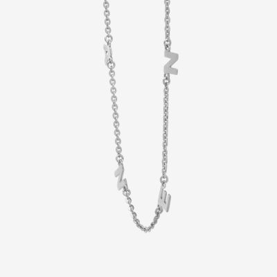 Womens Sterling Silver 16 Inch Name Necklace