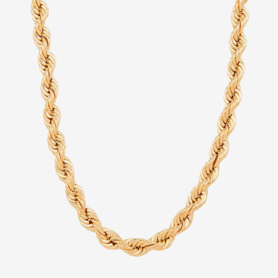 10K Gold Inch Hollow Rope Chain Necklace