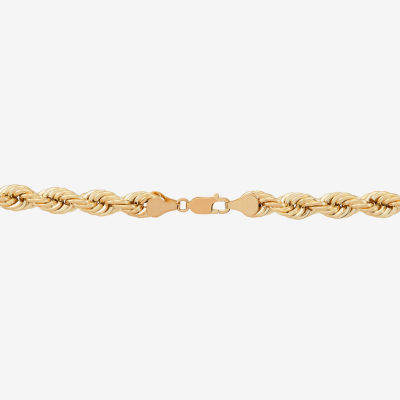 10K Gold Inch Hollow Rope Chain Necklace