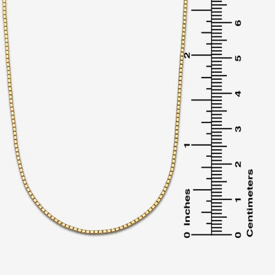 14K Gold Solid Box - Inch Chain Necklace