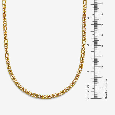 Made in Italy 14K Gold 20 Inch Solid Byzantine Chain Necklace