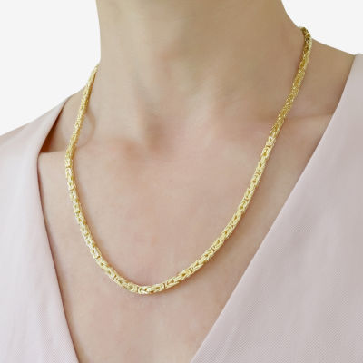 Made in Italy Unisex Adult 14K Gold 20 Inch Byzantine Chain Necklace