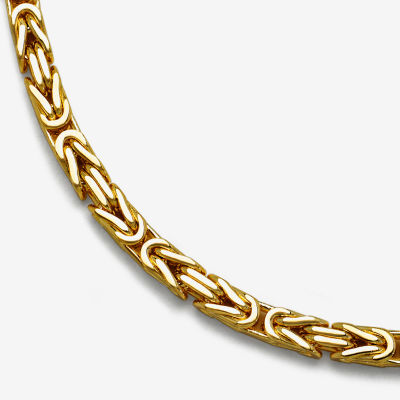 Made in Italy 14K Gold 20 Inch Solid Byzantine Chain Necklace