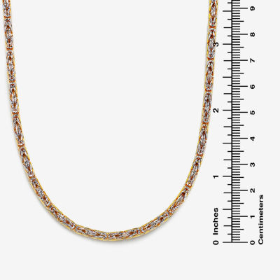 Made Italy 14K Gold 20 Inch Solid Byzantine Chain Necklace