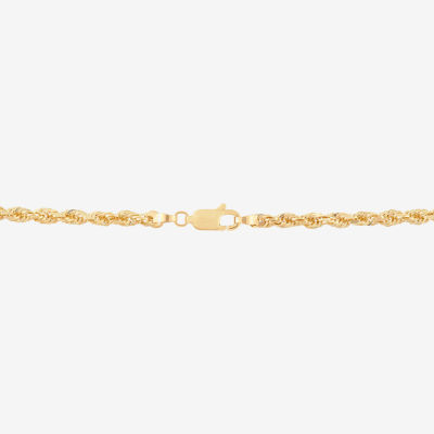 10K Gold 18-22" 3mm Rope Chain Necklace