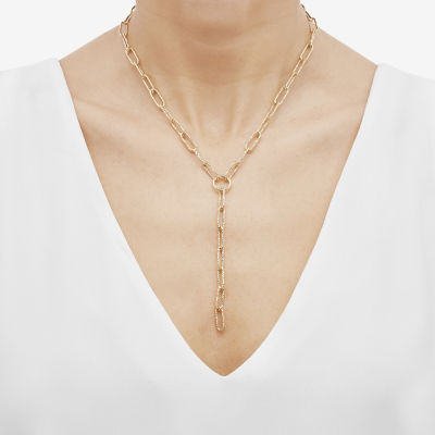 Womens 14K Gold Y Necklace