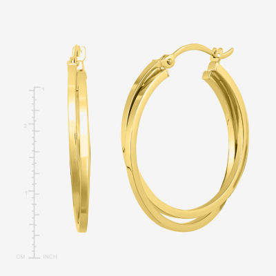 14K Gold 27.5mm Hoop Earrings