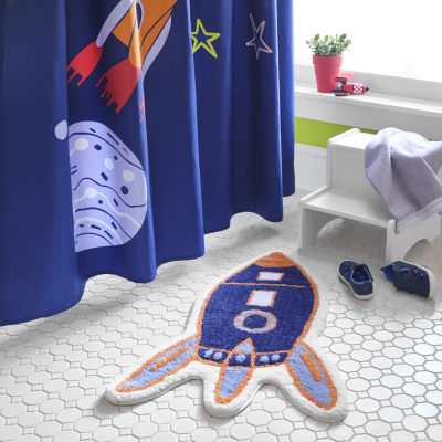 Under The Stars Rocket Bath Mat