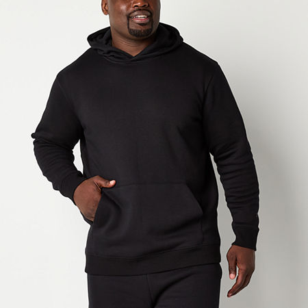 Xersion Big and Tall Cotton Fleece Mens Long Sleeve Hoodie, 2x-large, Black