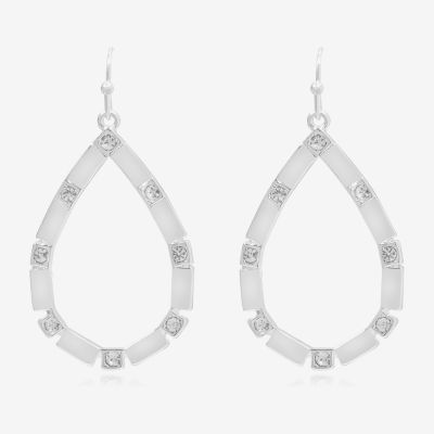 Bijoux Bar Silver Tone Glass Drop Earrings