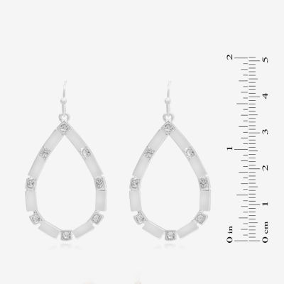 Bijoux Bar Silver Tone Glass Drop Earrings