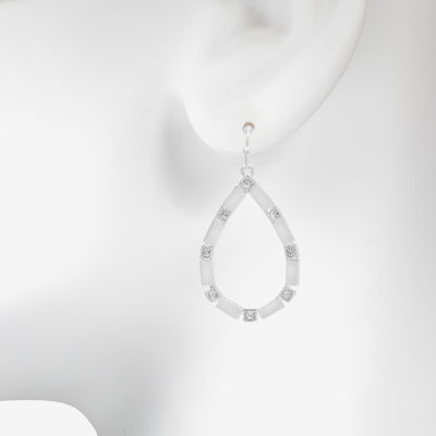 Bijoux Bar Silver Tone Glass Drop Earrings