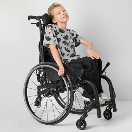 Thereabouts Pull-On Little & Big Kid Boys Easy-on + Easy-off Seated Wear Straight Cargo Pant, Medium (10-12), Black
