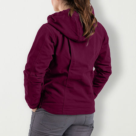 Berne Softstone Hooded Womens Hooded Plus Tall Midweight Work Jacket, X-large Tall, Purple