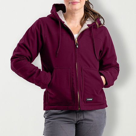 Berne Softstone Hooded Womens Hooded Plus Tall Midweight Work Jacket, X-large Tall, Purple