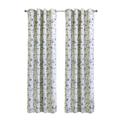 Flora Energy Saving Blackout Grommet Top Single Curtain Panel