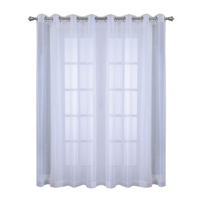 Cote D'Azure Sheer Grommet Top Single Curtain Panel