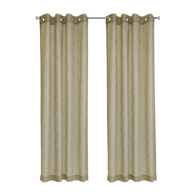 Boucle Sheer Grommet Top Single Curtain Panel