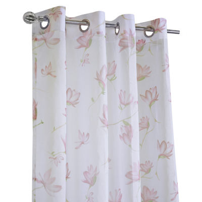 Magnolia Light-Filtering Grommet Top Single Curtain Panel