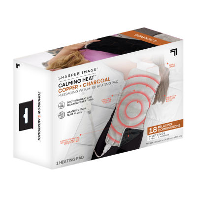 Sharper Image Calming Weighted Heating Pad with Copper + Charcoal