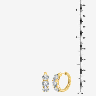 (G/Si1-Si2) 5 CT. T.W. Lab Grown White Diamond 14K Gold 18.9mm Hoop Earrings