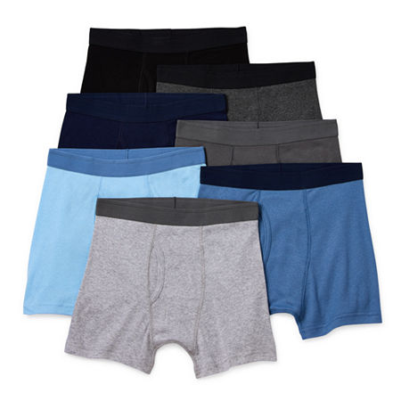 Thereabouts Little & Big Boys 7 Pack Boxer Briefs, Medium (10-12), Blue