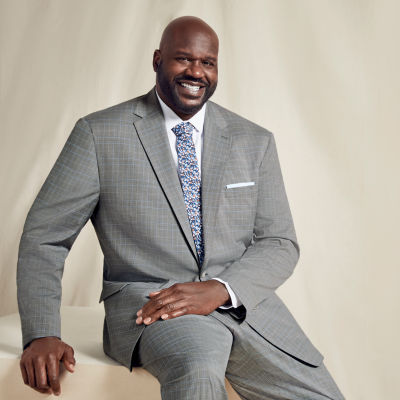 Shaquille O'Neal XLG Mens Big and Tall Stretch Fabric Classic Fit Suit Jacket