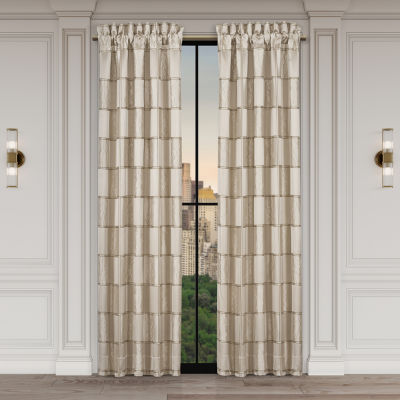 Queen Street Benton Flax Blackout Rod Pocket Set of 2 Curtain Panel