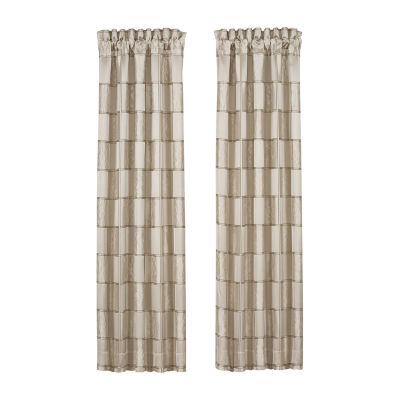 Queen Street Benton Flax Blackout Rod Pocket Set of 2 Curtain Panel