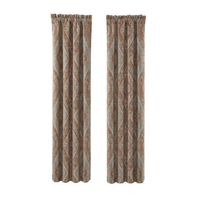 Queen Street Jefferson Blackout Rod Pocket Set of 2 Curtain Panel