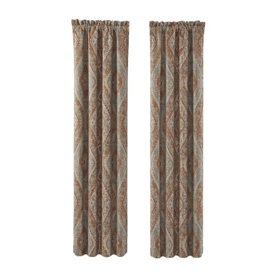Queen Street Jefferson Rod Pocket Blackout Set of 2 Curtain Panel
