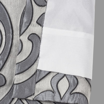 Queen Street Bylthe Pewter Rod Pocket Blackout Set of 2 Curtain Panel