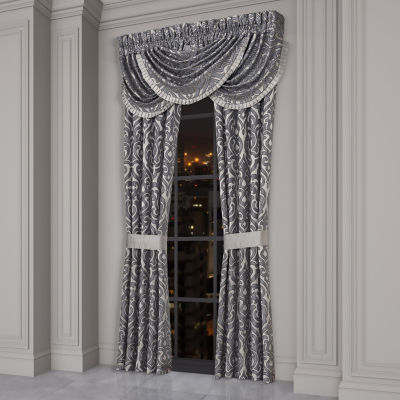 Queen Street Bylthe Pewter Blackout Rod Pocket Set of 2 Curtain Panel