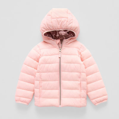 Okie Dokie Baby & Toddler Girls Hooded Midweight Puffer Jacket