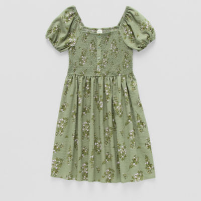 Thereabouts Little & Big Girls Short Sleeve Puffed A-Line Dress