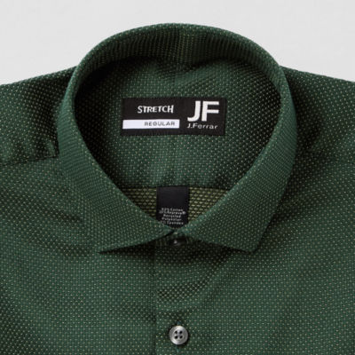 J. Ferrar Ultra Comfort Mens Long Sleeve Regular Fit Stretch Fabric Wrinkle Free Button-Down Shirt