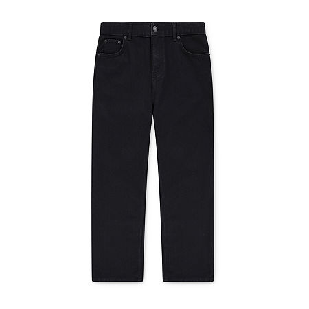 Levi's Big Boys Adjustable Waist Husky 550 Relaxed Fit Jean, 8 Husky, Black