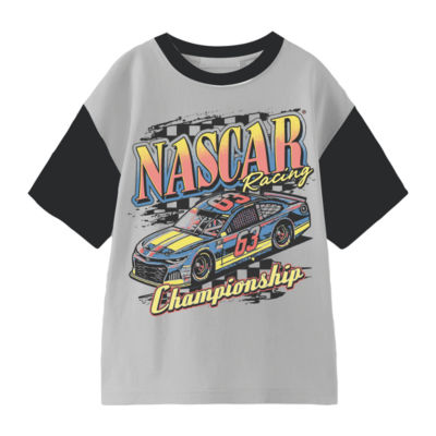 Nascar Little & Big Kid Boys Crew Neck Short Sleeve Regular Fit Graphic T-Shirt