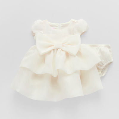 Bonnie Jean Baby Girls Short Sleeve Puffed Sleeve Flower Girl Empire Waist Dress